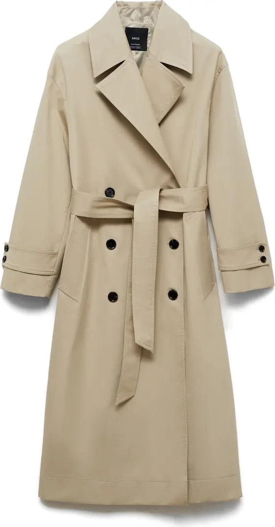 Oversize Tie Waist Double Breasted Trench Coat | Nordstrom