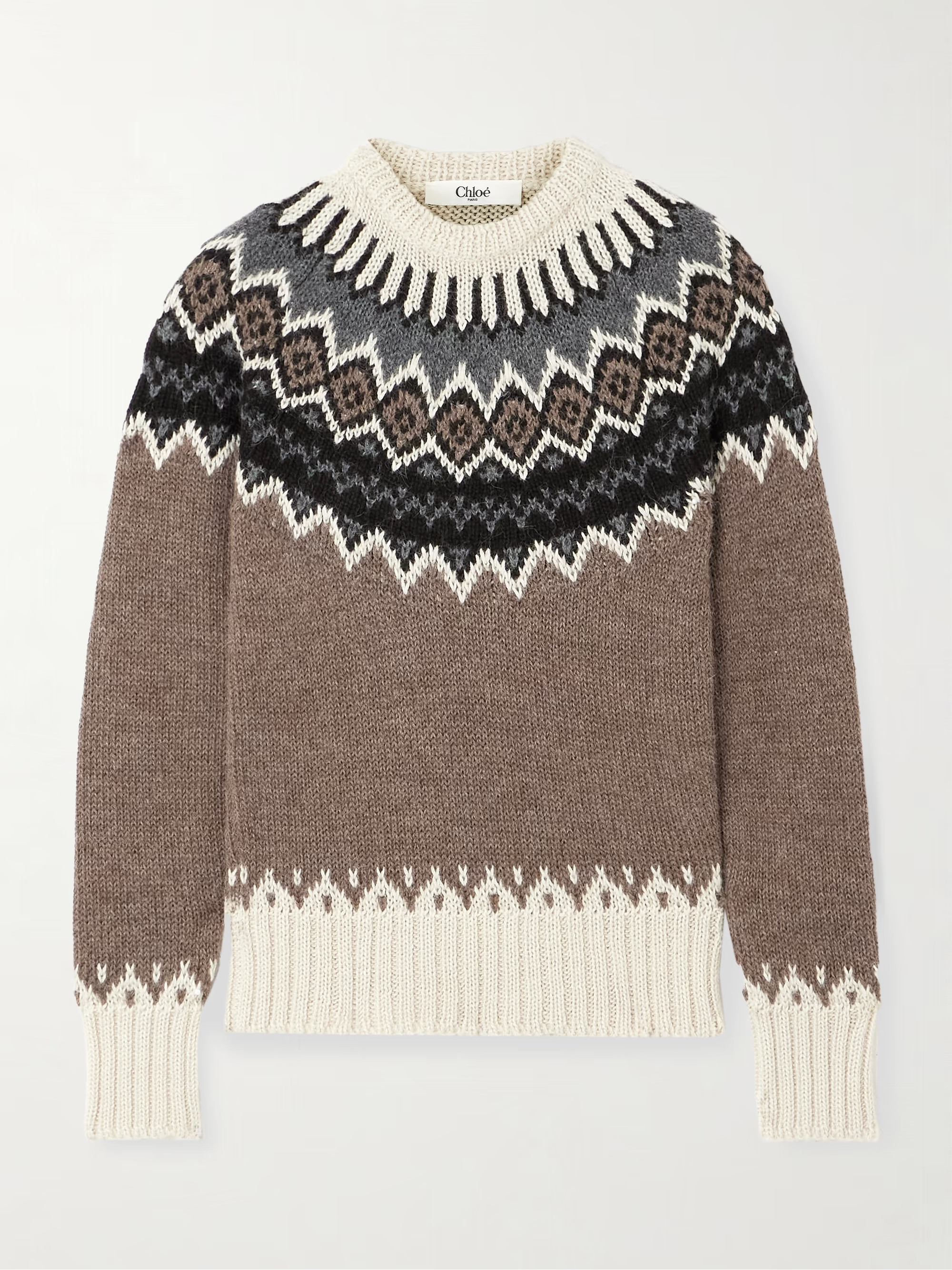 Fair Isle alpaca, merino wool and cashmere-blend sweater | NET-A-PORTER (US)