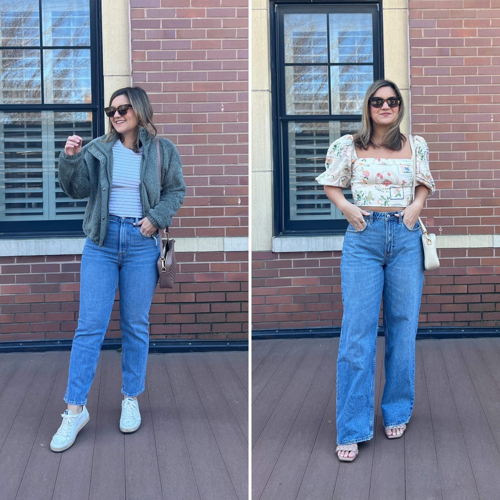 Abercrombie jeans on sale! Ultra High Rise Ankle Straight - 27 short, run true to size with stretch, wash: medium / Curve Love High Rise Loose - size 28 in regular length so I can wear with heels. 27 fit too but I prefer the size up for this loose style. Wash: medium

#LTKfindsunder100 #LTKfindsunder50 #LTKsalealert