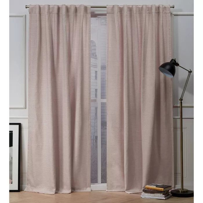 Mellow Slub Back Tab Light Filtering Window Curtain Panels - Nicole Miller | Target