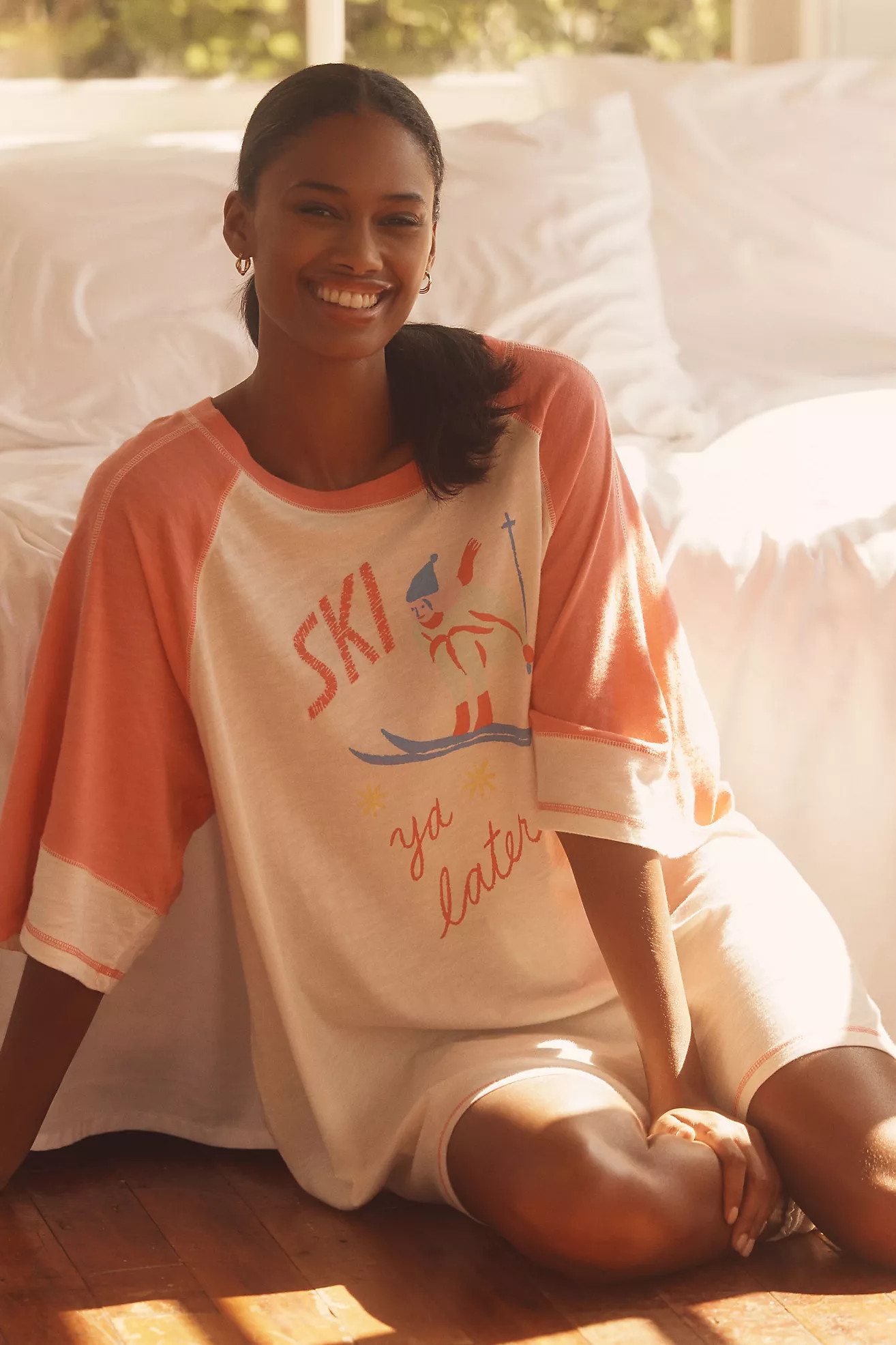 By Anthropologie Oversized Graphic Sleep T-Shirt | Anthropologie (US)