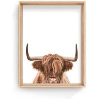 Haus & Hues Highland Cow Wall Art - Print Bull Decor Pictures | 12"" X 16 | Etsy (US)
