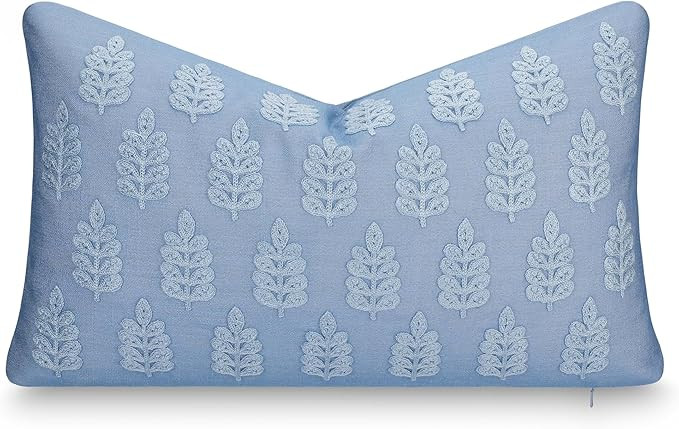 Crumbs Home California Casual Coastal Indoor Outdoor Lumbar Pillow Cover, 12"x20" Water Repellent... | Amazon (US)