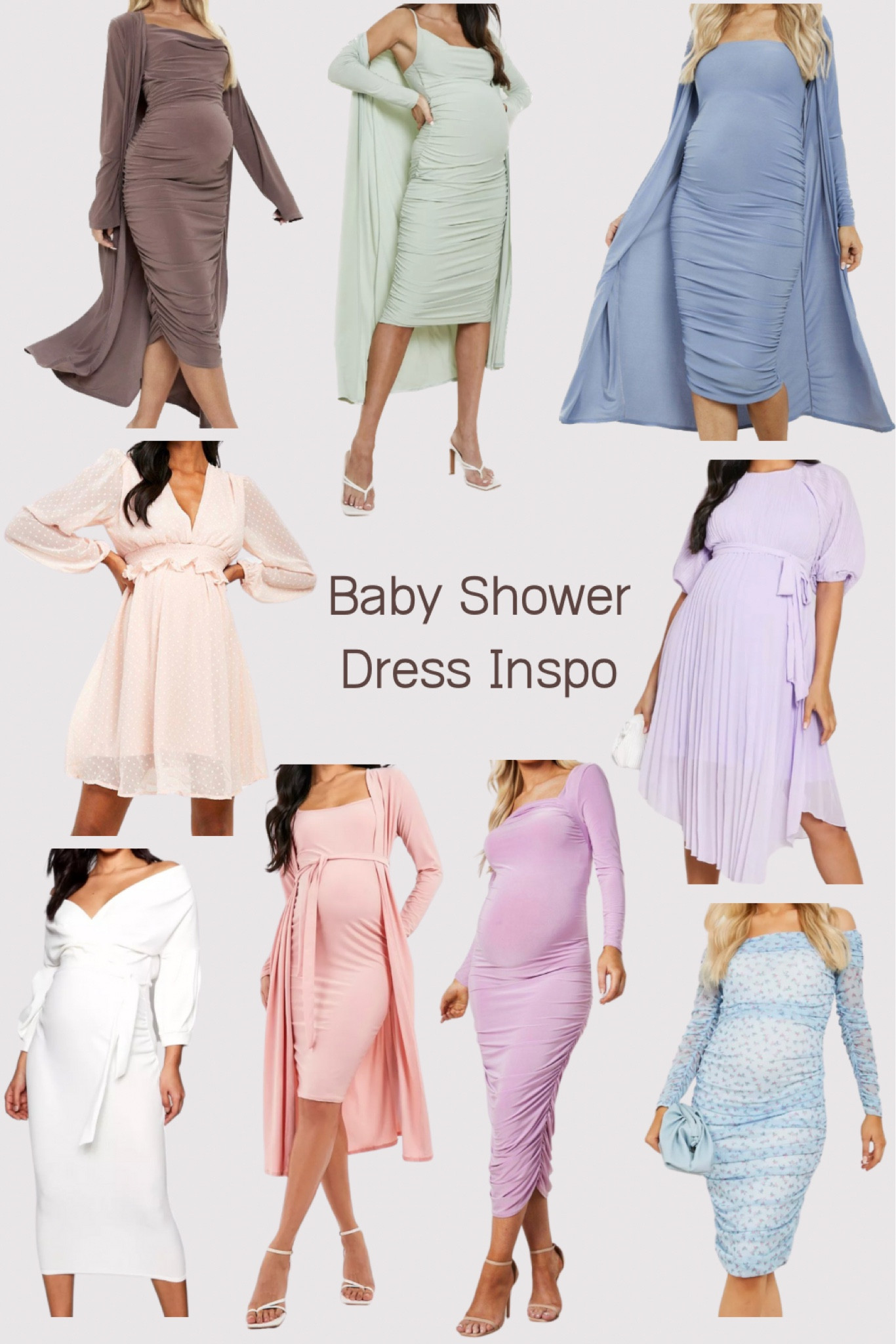 Baby shower dress Inspo! They all come in different colors!

Baby shower dress, maternity dress, baby shower ideas, baby shower outfit, pregnancy dress, baby shower inspo, boohoo maternity, affordable maternity wear, maternity outfits, maternity clothes,  pregnancy outfit 

#LTKbump #LTKFind #LTKbaby