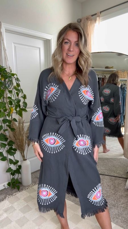 Boho robe! Anniversary gift

Mine comes in different color robes and is one size, but I found another one that has 2 sizes and comes in diff color eyes (white robe only) 

Boho, evil eye, gauze 

#LTKFestival #LTKmidsize #LTKVideo