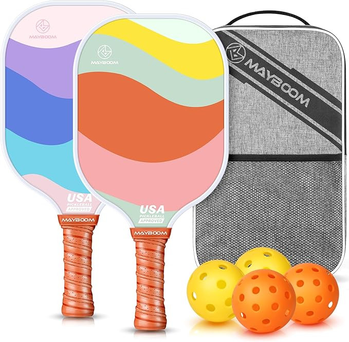 Mayboom Pickleball Paddles Set of 2 or 4, USAPA Approved Pickleball Paddles Set with 4 Pickleball... | Amazon (US)