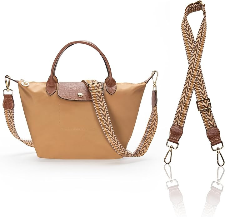 DOMAT Crossbody Bag for Women, Chic Lightweight Purse with Leather Top-handle, Compact Clutch Bag... | Amazon (US)