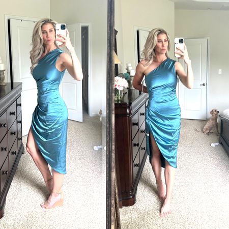 A perfect blue bodycon one shoulder wedding guest dress #weddingguestdress #weddingguest

#LTKwedding #LTKSeasonal #LTKstyletip