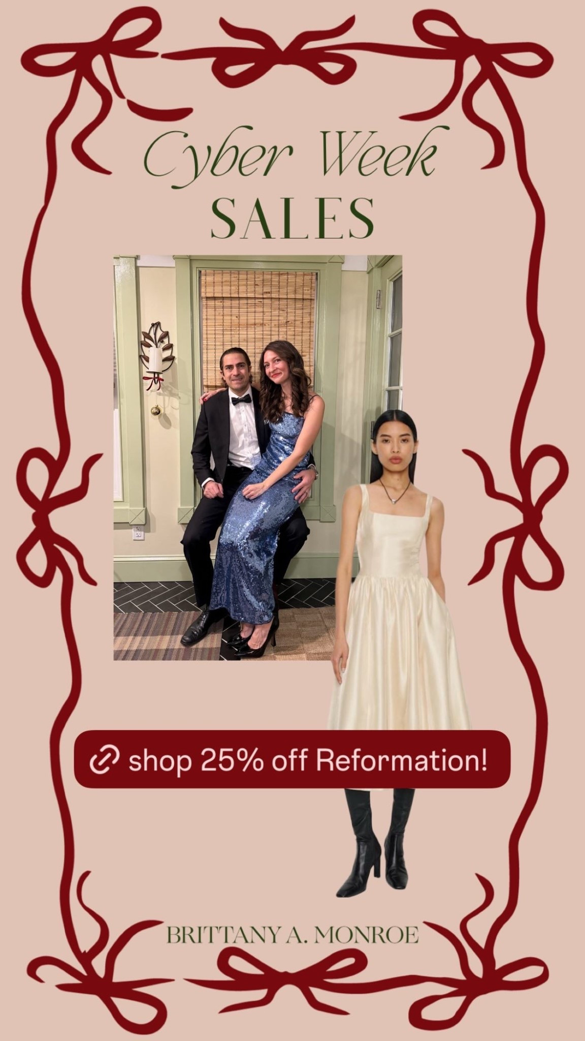 My go to brand for dresses for any occasion (so many pretty options for wedding guest dresses!) plus they’re sustainable! Get 25% off sitewide right now! @reformation

#LTKWedding #LTKCyberWeek #LTKSaleAlert