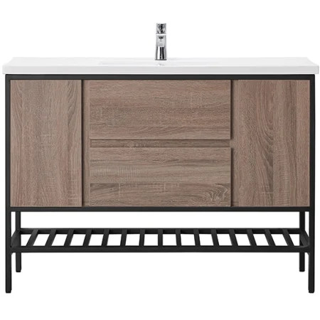 Nashville 48" Free Standing Single Vanity Set with Wood Cabinet and Porcelain Vanity Top | Build.com, Inc.