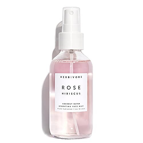 HERBIVORE Rose Hibiscus Coconut Water Hydrating Face Mist – Natural Dewy Glow, Organic Rose Water + Vegan Hyaluronic Acid, Plant-Based, Vegan, Cruelty-Free, 4 oz | Amazon (US)