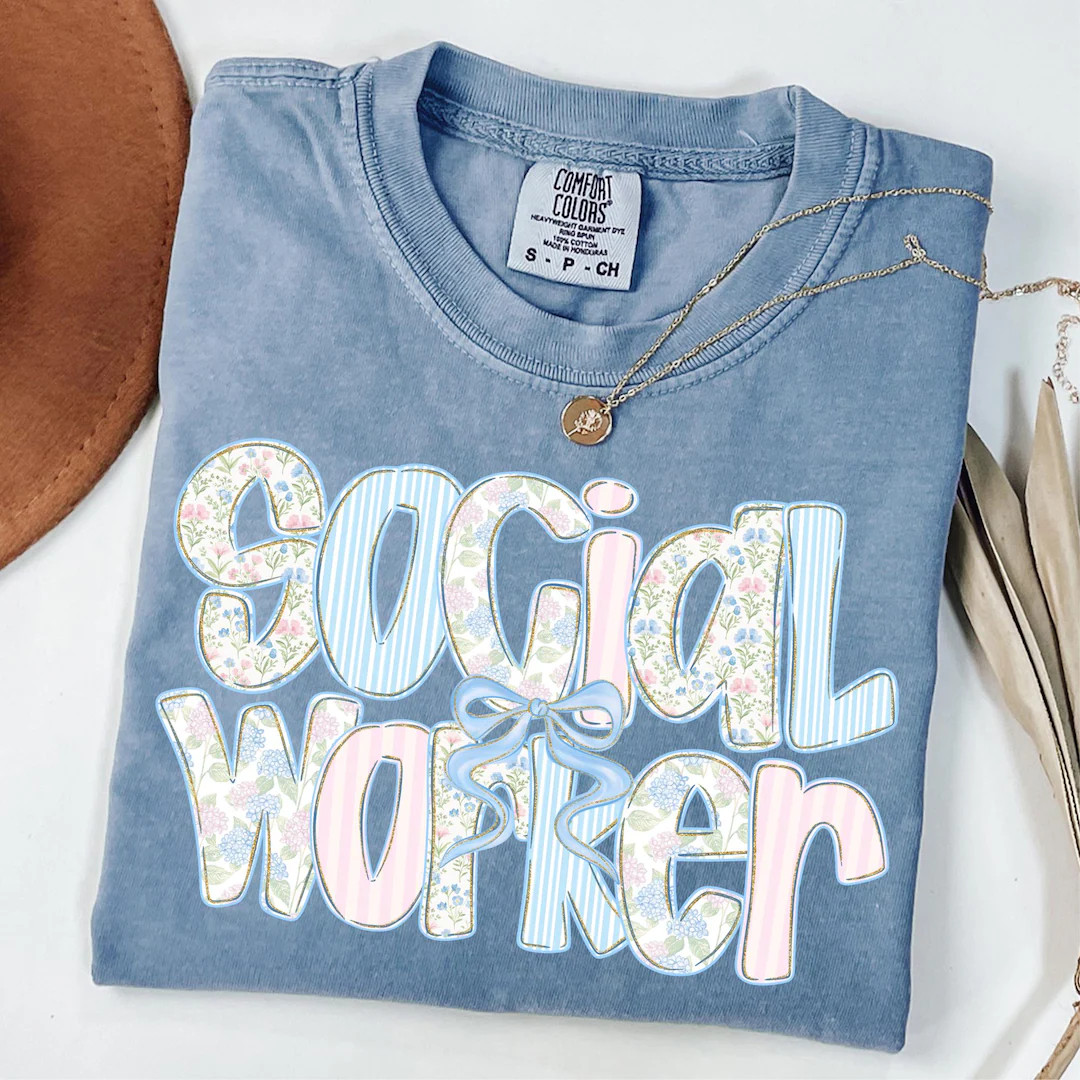 Comfort Colors Social Worker Shirt, Coquette Social Worker Tshirt, Social Worker Gift, School Soc... | Etsy (US)
