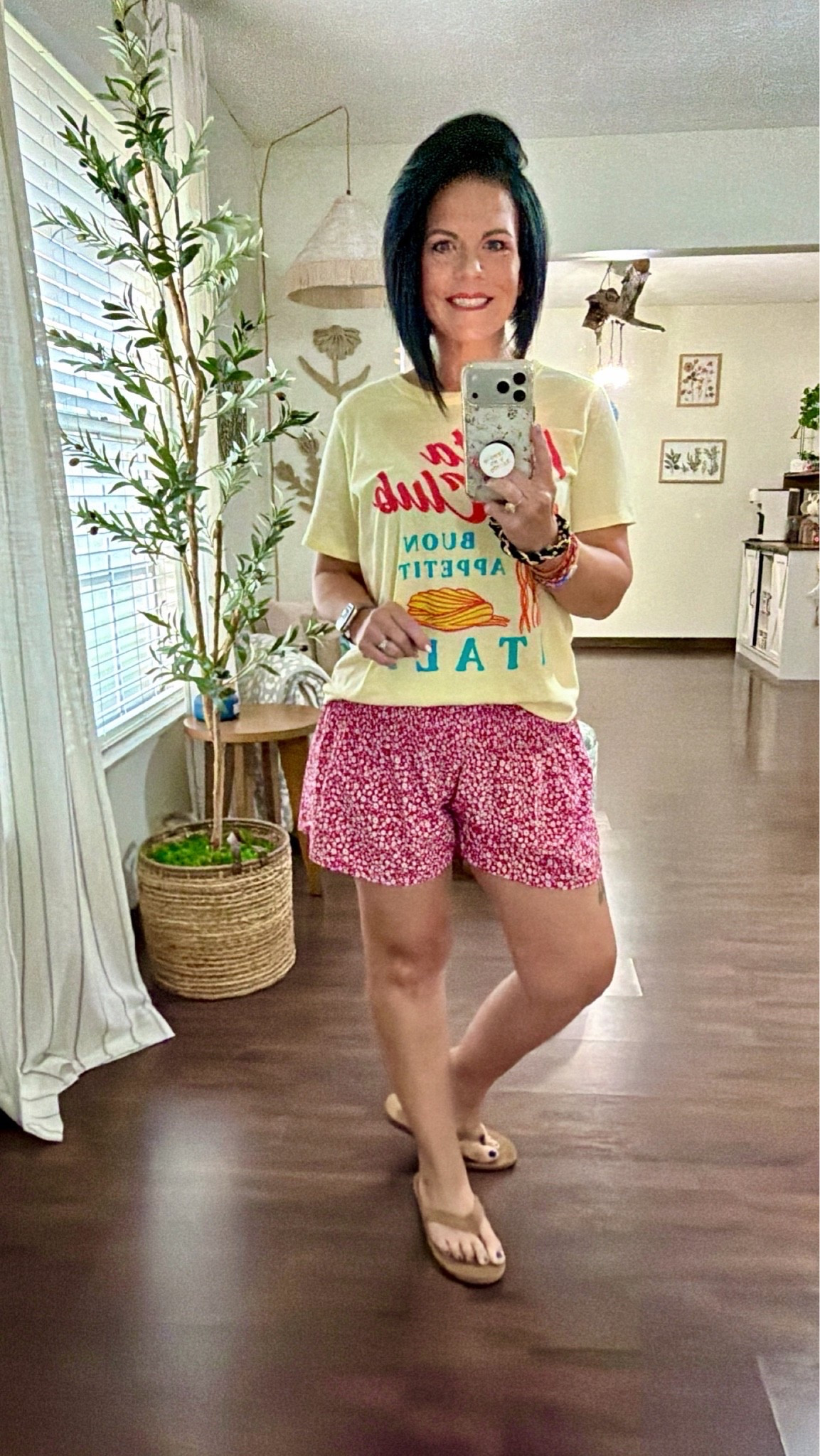 summer outfits

Womens Flowy Shorts High Waisted Smocked Waist Floral Print Loose Beach Summer Casual Cute Boho Vacation Lounge Mini Shorts
Size Small

No Boundaries Women's
Leather Flip Flop Sandals

Pasta Club Women's
Graphic Everyday Tee with Short Sleeves size medium

No Boundaries Assorted
Gold Plated Bracelets with Multi Colored Beads and Evil Eye Charm

#LTKOver40 #LTKmomlife #LTKootd