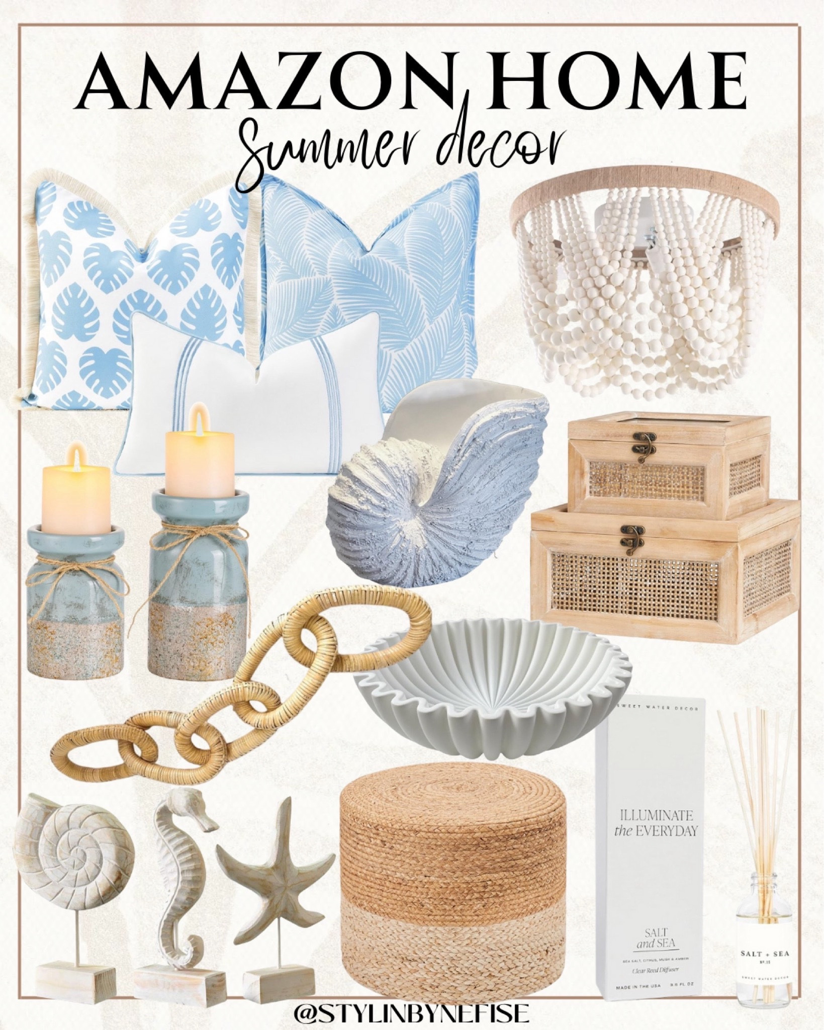 Amazon Summer Decor 🐚 


Amazon summer, summer decor, summer decor, summer wreaths, wreaths, summer decor 2026, summer decor Amazon, spring wreath, outdoor wreath, summer wreaths for front door, outdoor decor, summer 2026, summer finds 2026, Amazon summer decor, outdoor decor, vase, Amazon vase, pillow case, Amazon pillow cases, coastal decor, coastal home, accent chair, rattan home decor

#LTKSeasonal #LTKHome