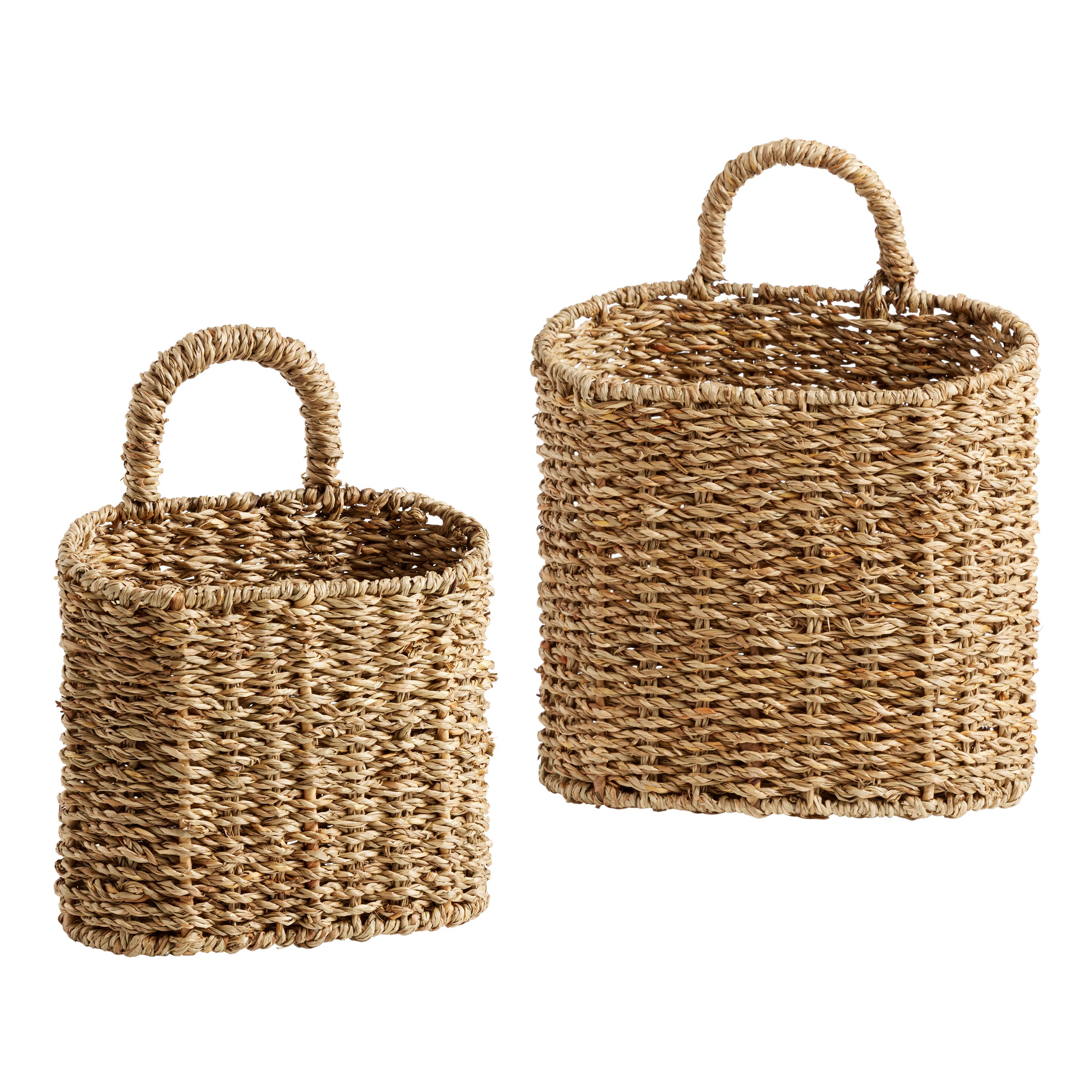 Trista Natural Seagrass Hanging Wall Basket - World Market | World Market