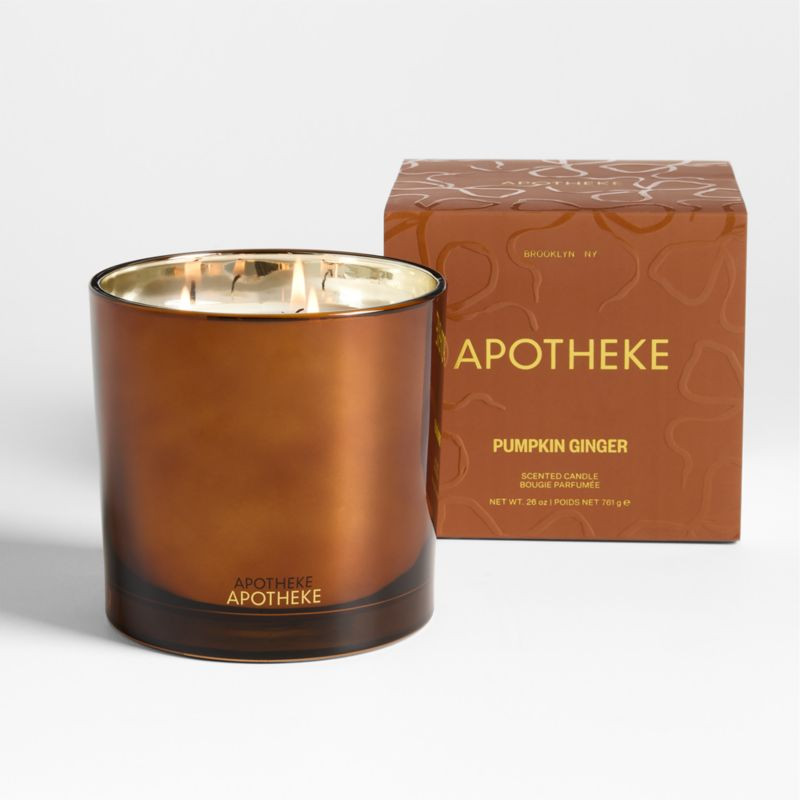Apotheke Pumpkin Ginger 3-Wick Candle | Crate & Barrel