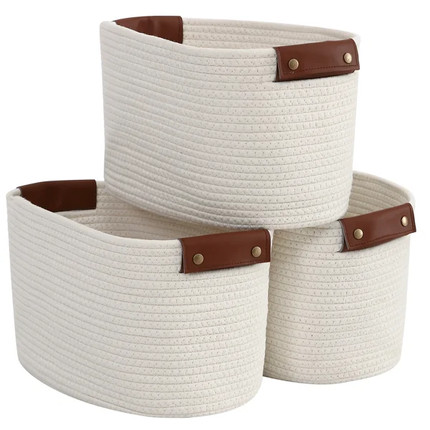 Rosecliff Heights Fabric Basket Set of 3