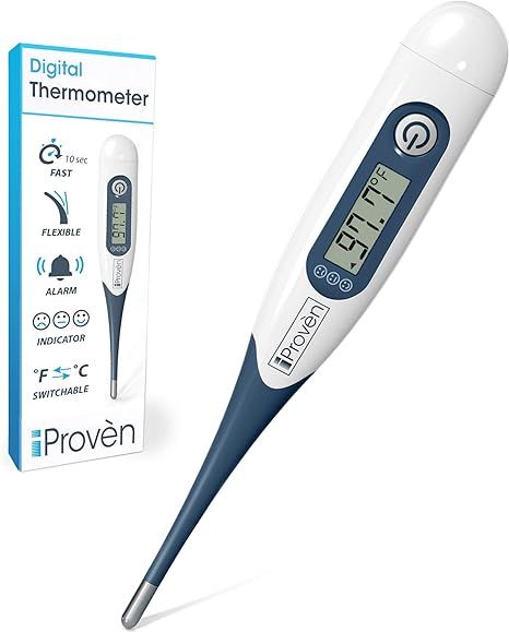 iProven Dt-R1221AWG Medical Thermometer, Oral & Rectal Thermometer with Fever Indicator | Amazon (US)