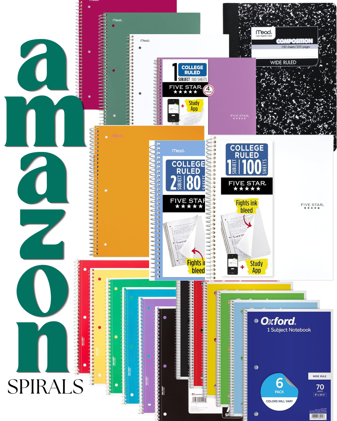 Amazon back-to-school notebooks are already on sale! 📚 Stock up on spiral notebooks, composition notebooks, college-ruled notebooks, wide-ruled notebooks, Five Star, Mead, and Oxford school supplies before the school rush. Perfect for elementary, middle school, high school, college, homeschool, and teacher supply lists. Save these Amazon school supply finds! ✏️🎒 

 #LTKKids