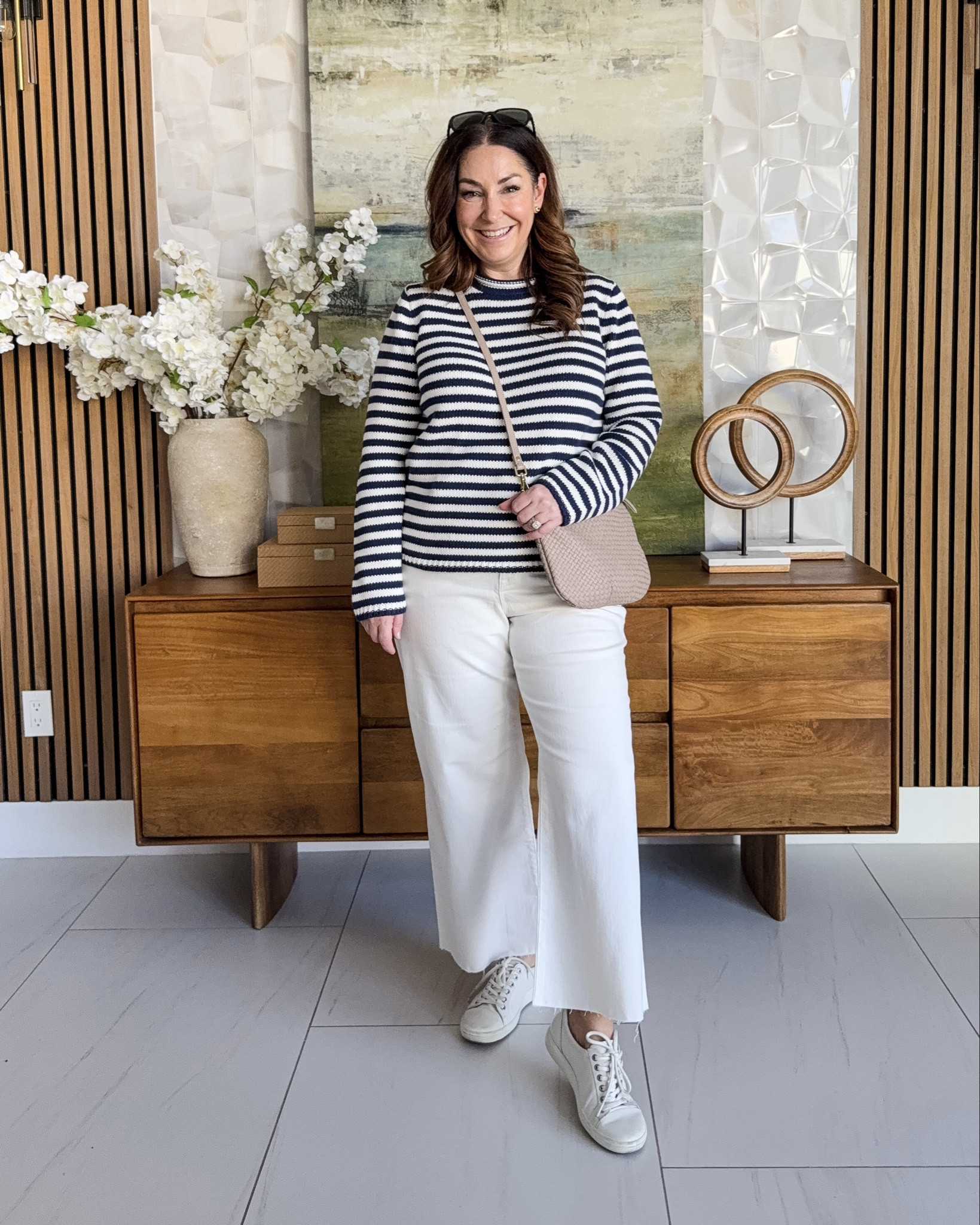 J.Crew Factory stripe sweater | Sweater tts, L // cropped wide leg jeans, 31
 

 

#LTKSeasonal #LTKOver40 #LTKMidsize