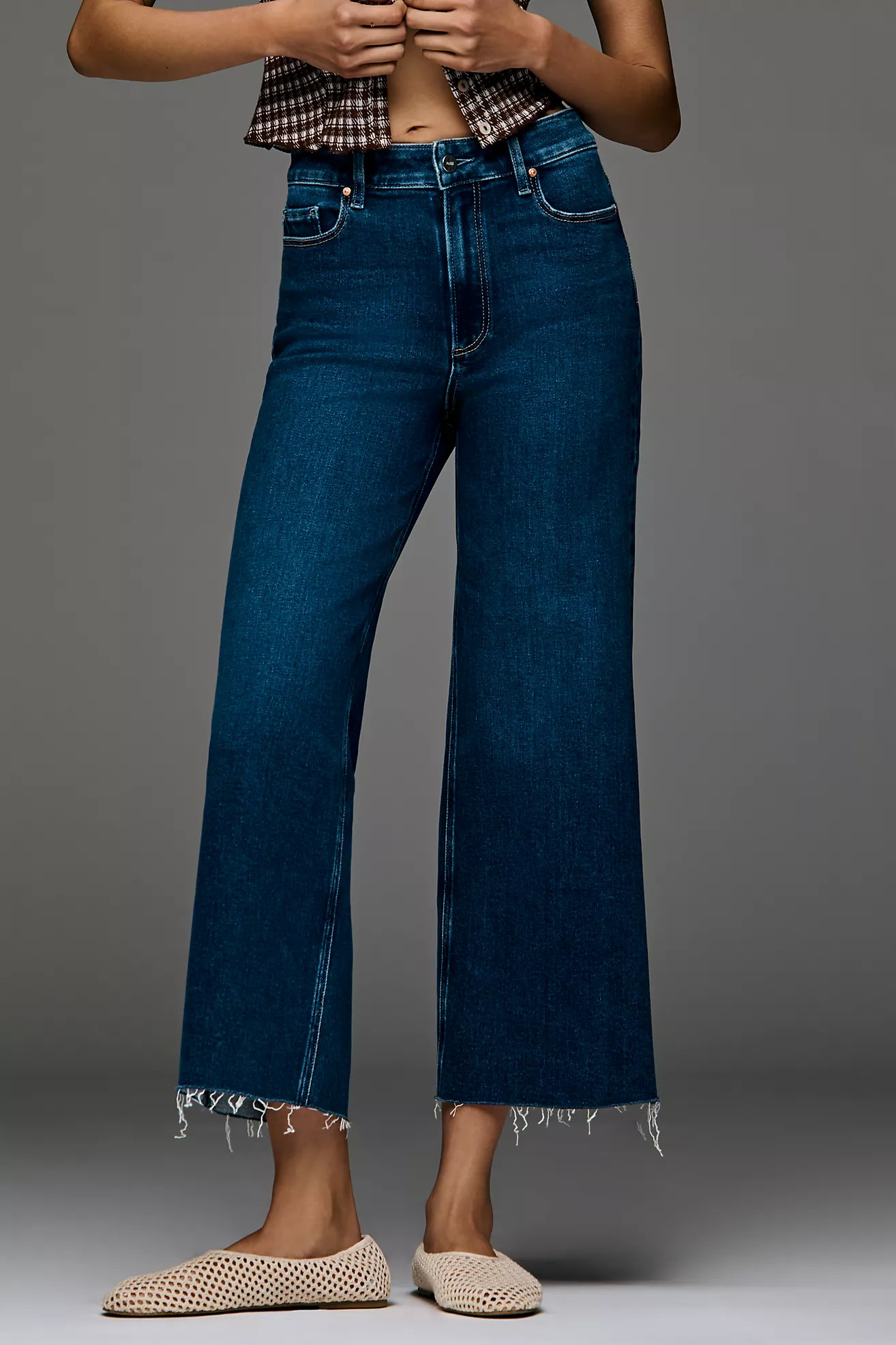 PAIGE Anessa High-Rise Crop Wide-Leg Jeans | Anthropologie (US)