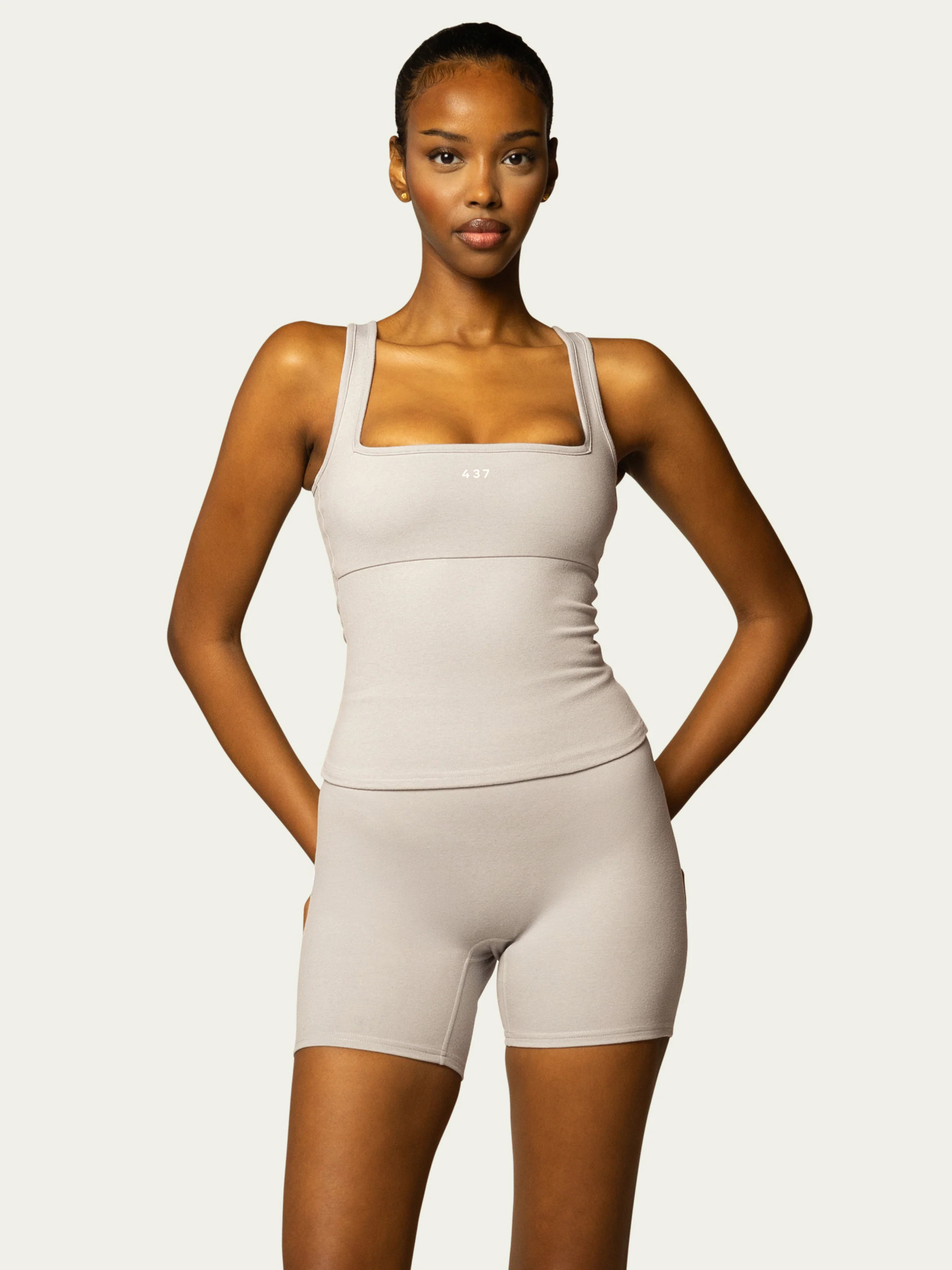 The Square Tank / Heather-Grey | 437