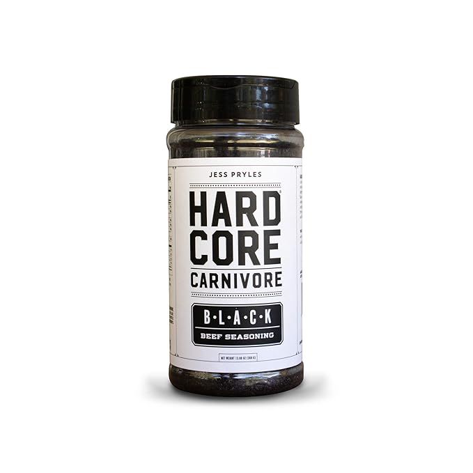 Hardcore Carnivore Black: charcoal seasoning for steak, beef and BBQ (Large Shaker) | Amazon (US)