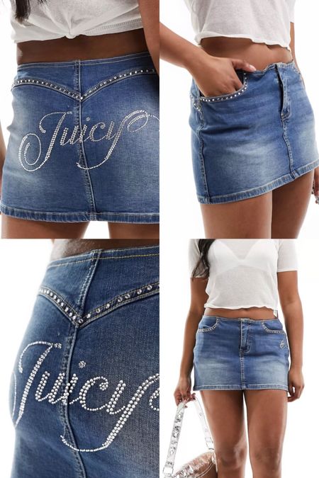 Juicy Couture diamante stretch denim micro skirt in mid blue. Y2K. 
Summer, spring, date night out, brunch outfit. 

Under £85. Affordable fashion.  Wardrobe staple. Timeless. Gift guide idea for her. chic look, feminine fashion, trendy look, party, casual. 




#LTKsummer #LTKpartywear #LTKgiftguide