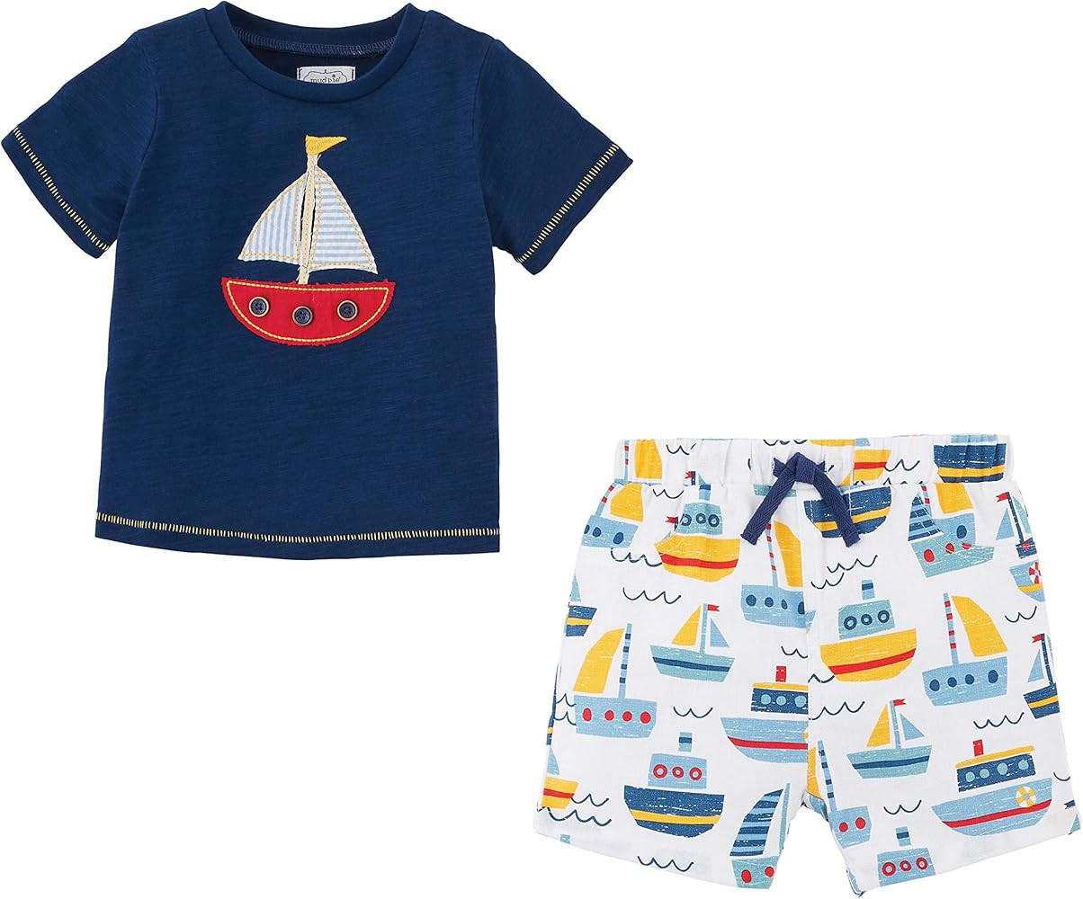 Mud Pie baby-boys Sailboat Short Set | Amazon (US)