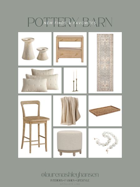 Pottery Barn new finds and favorites! All of these pieces are light and airy, perfect for spring and summer! I love the soft textiles, natural wood elements, and the accents of brass! 

#LTKhome #LTKstyletip