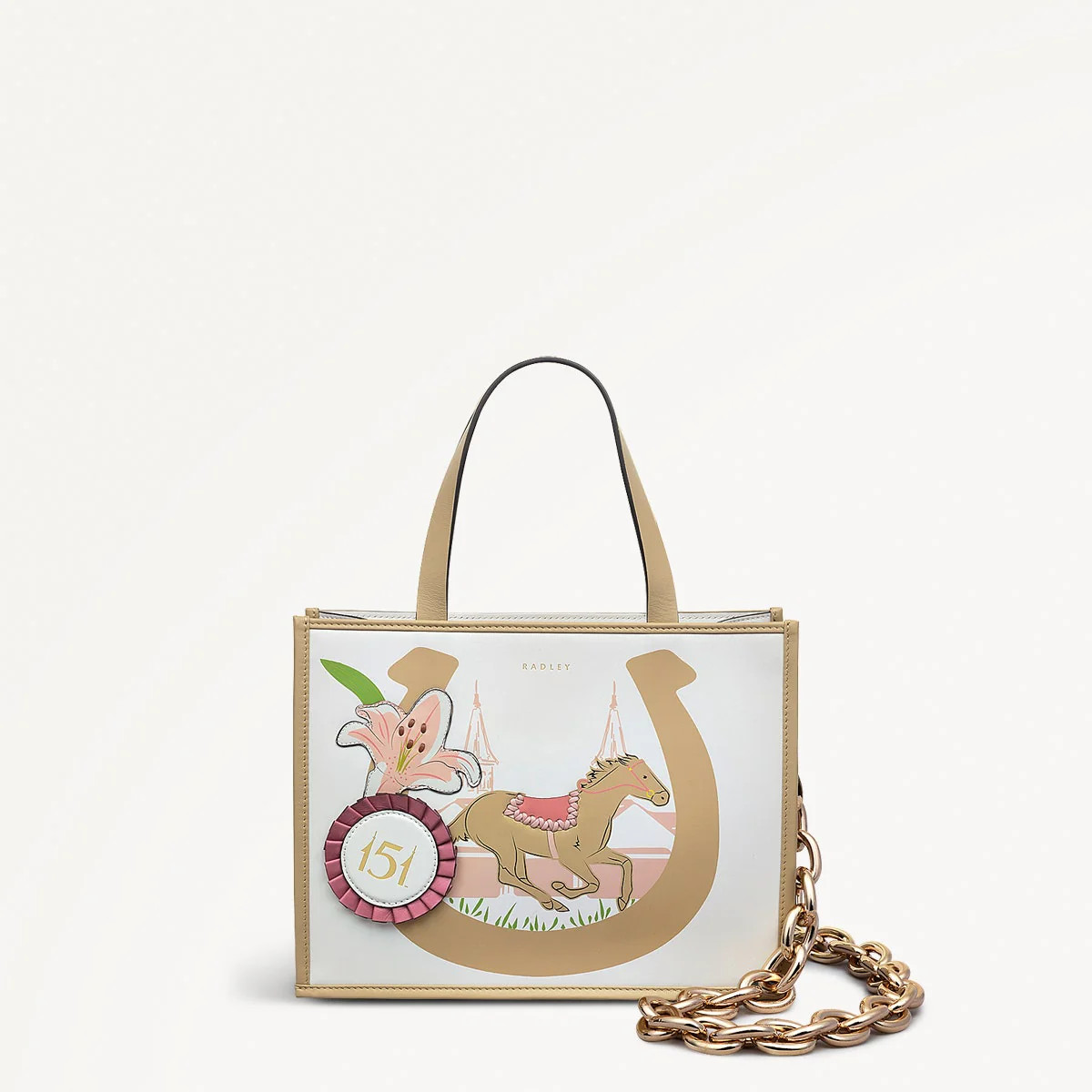 Leather Grab Bag Chalk | Kentucky Derby Collection SS25 | Radley | Radley London US