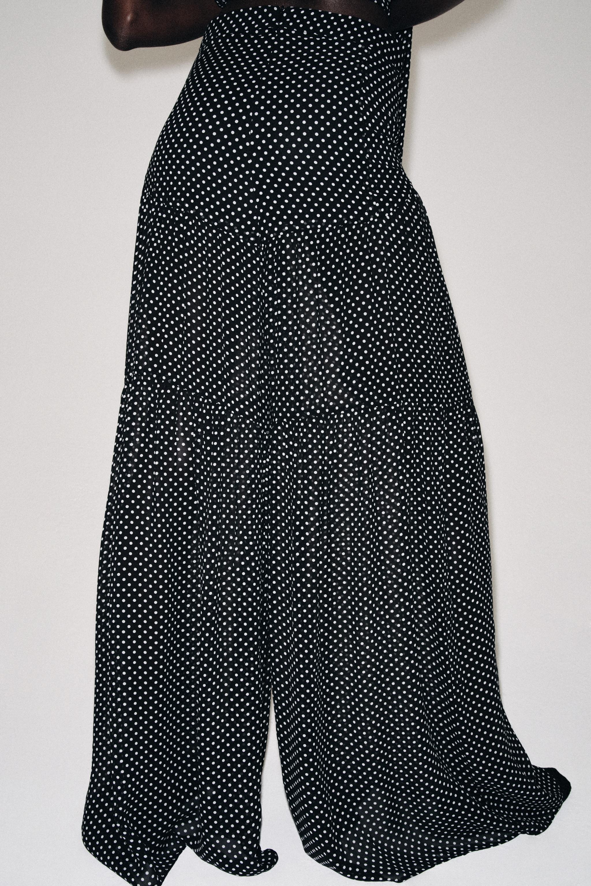 ZW COLLECTION PLEATED DOTS TROUSERS | Zara UK