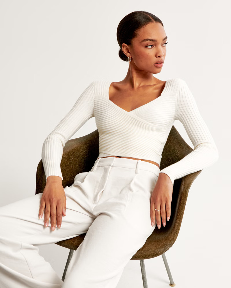 LuxeLoft Slim Wrap Sweater | Abercrombie & Fitch (US)