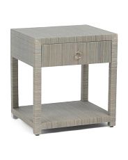 Raffia One Drawer Side Table | Marshalls