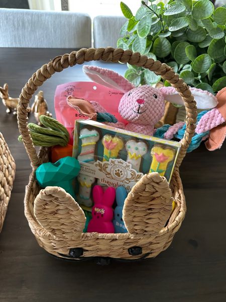 Easter basket for dog - puppy toys - dog toys - dog Easter treats - stuffed dog toy - dog treats - Easter basket 

#LTKhome #LTKGiftGuide #LTKfamily