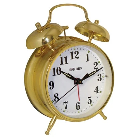 Westclox QA Twin Bell Metal Alarm Clock, 4.55W x 2.1D x 6.75H In. | Walmart (US)