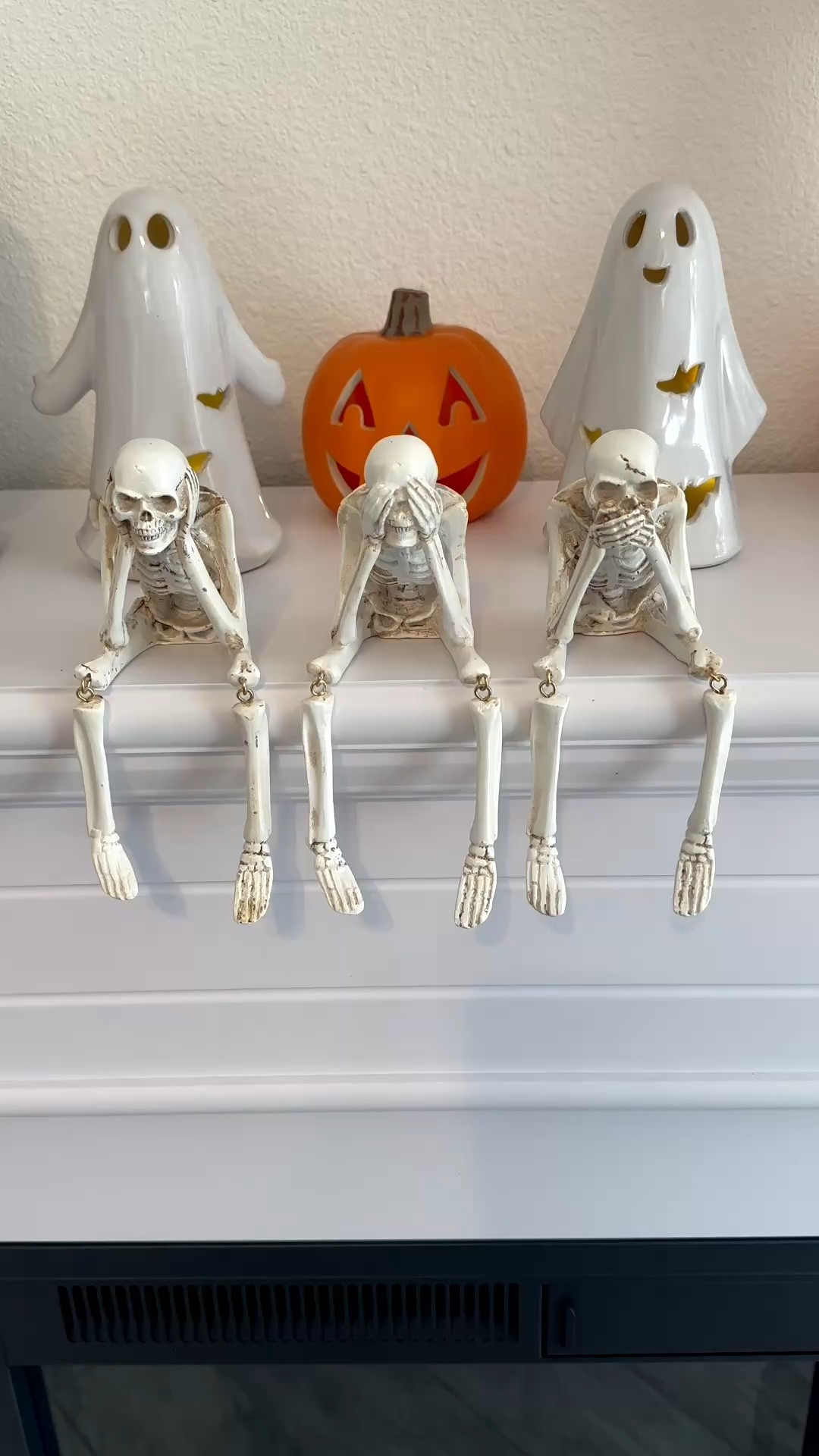 Spooky but chic 🖤 These skeleton’s are the perfect touch for Halloween vibes 👻💀 #HalloweenDecor #SpookySeason 

#LTKHome #LTKHalloween #LTKFamily