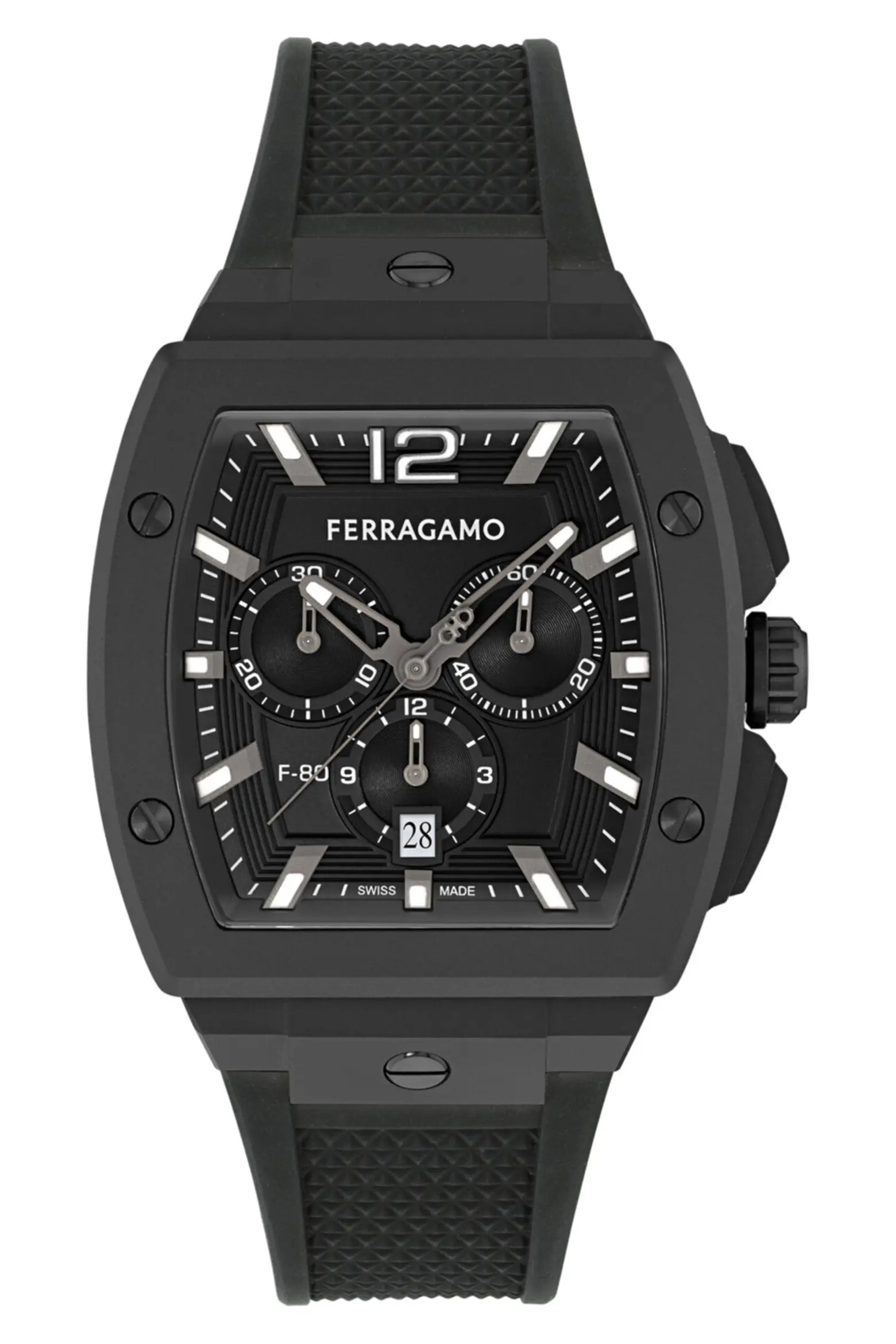 F-80 Tonneau Chronograph Silicone Strap Watch, mmx 42mm (Men) | Nordstrom | Nordstrom