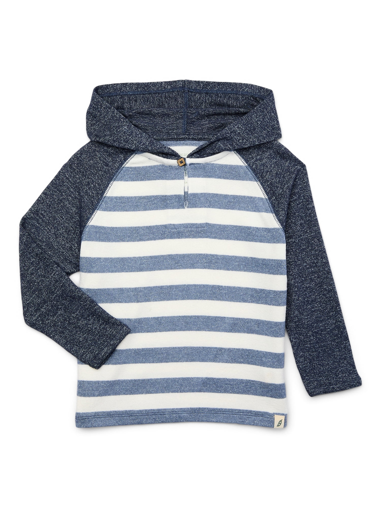 easy-peasy Toddler Boy Hacci Knit Hoodie with Raglan Sleeves, Sizes 18M-5T | Walmart (US)