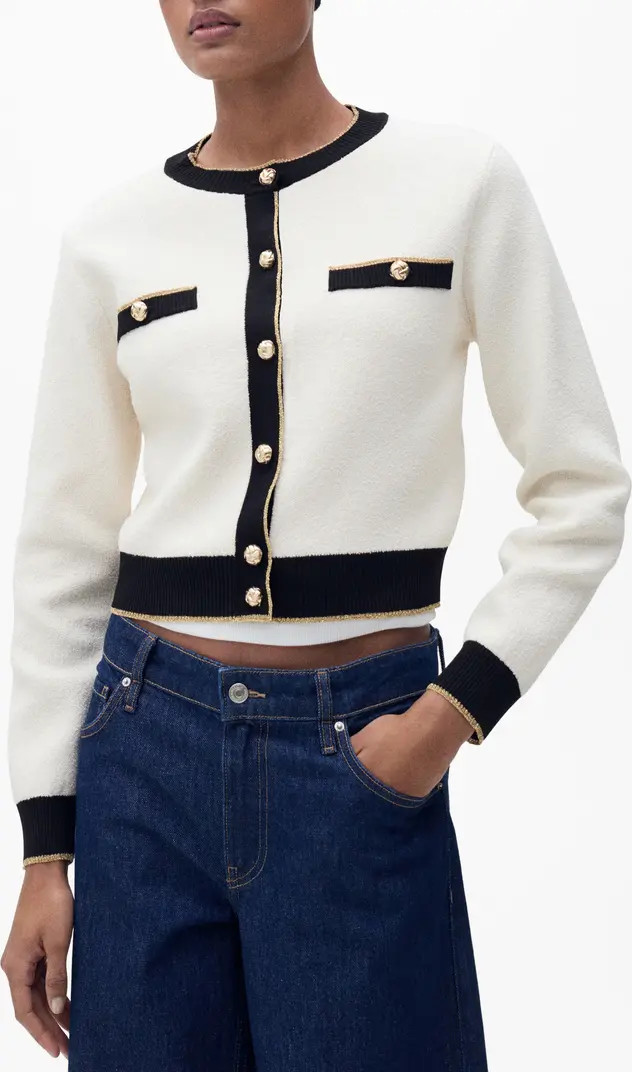 Contrast Trim Cardigan | Nordstrom
