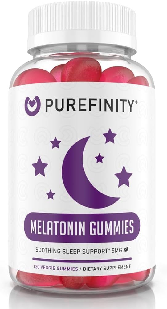 PUREFINITY Melatonin Gummies \u2013 5mg Melatonin for Kids & Adults - Berry Flavor Supplement - H... | Amazon (US)