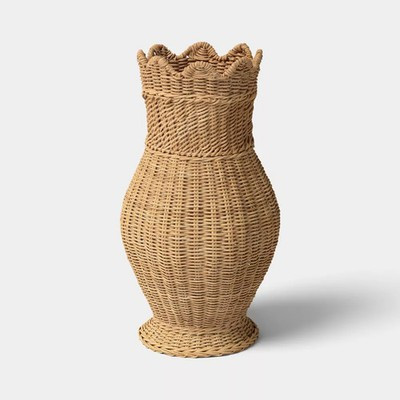 Scalloped Edge Woven Vase - Threshold | eBay | eBay US