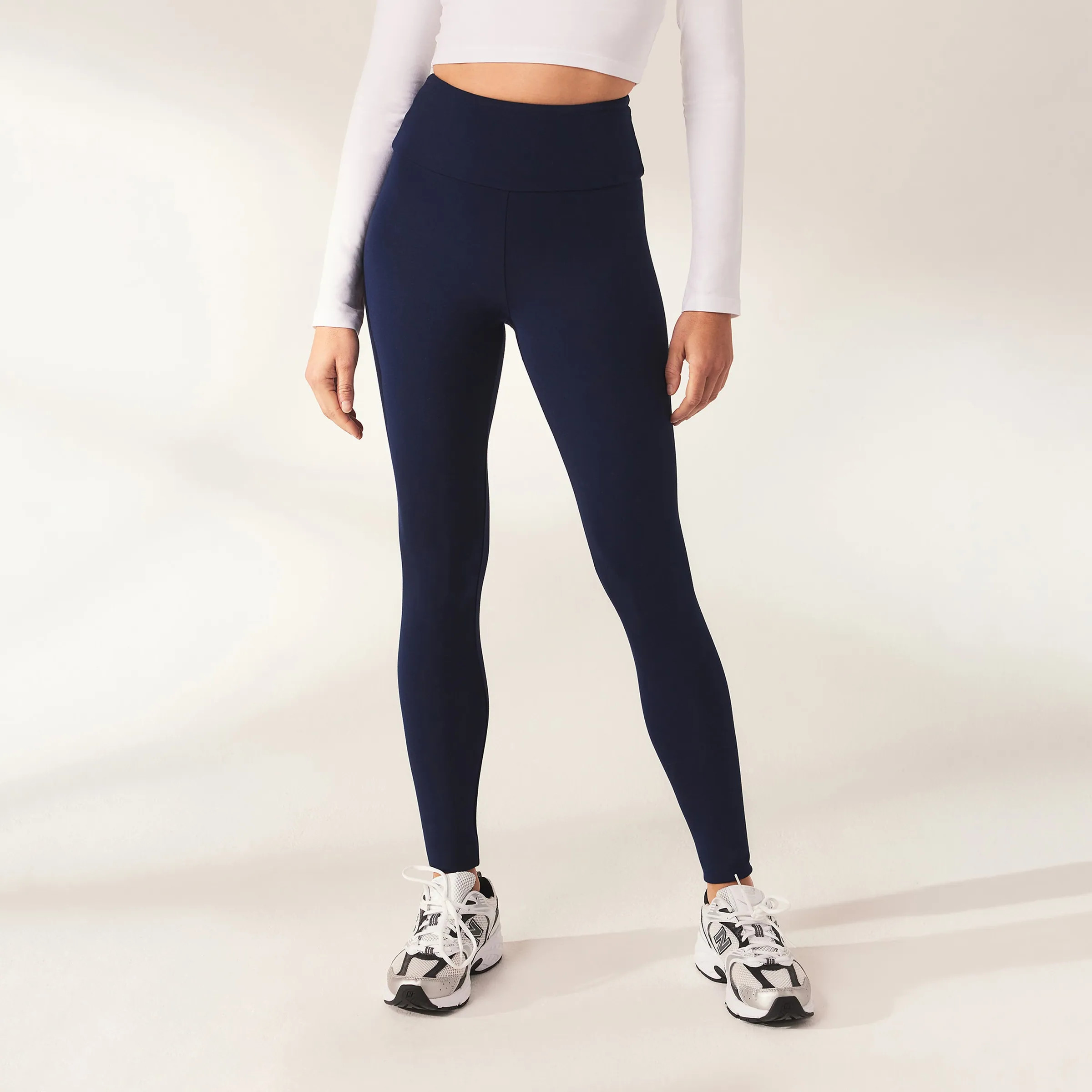 Lightweight Everyday High Waisted Leggings | Navy | LOVALL