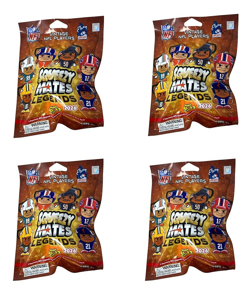 Party Animal 2026 NFL Legends Series 3 Squeezymates Figures, Team Colors, One Size (Squeezymates ... | Amazon (US)