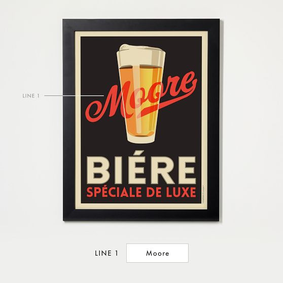 Pint Glass Personalized Wall Art | Mark and Graham