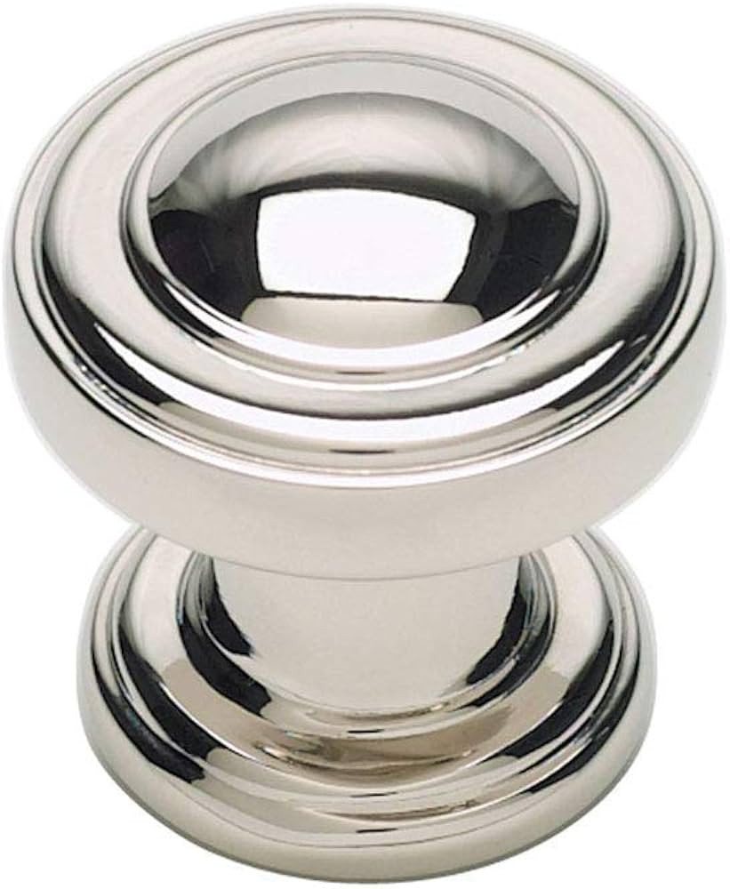 Atlas Homewares 313-PN Bronte 1.1-Inch Round Knob, Polished Nickel | Amazon (US)