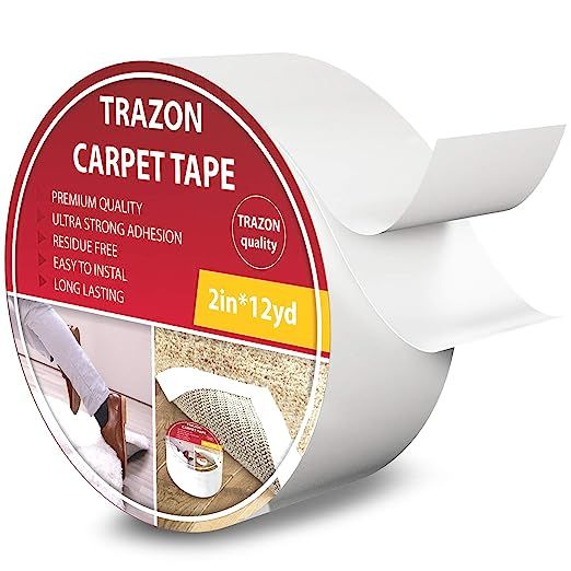 Carpet Tape Double Sided - Rug Tape Grippers for Hardwood Floors and Area Rugs - Carpet Binding T... | Amazon (US)