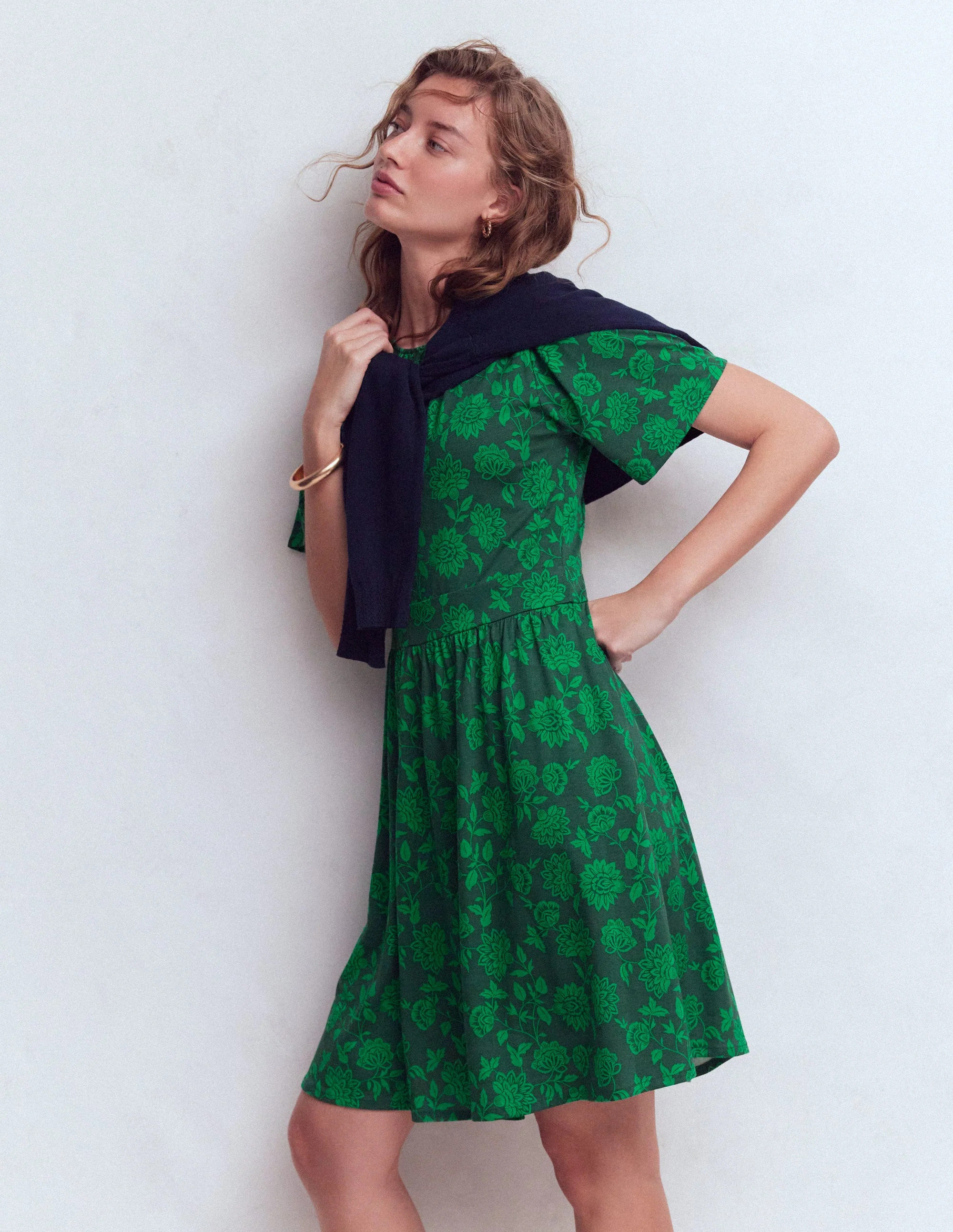 Hattie Jersey T-shirt Dress-Red Coral | Boden (US)