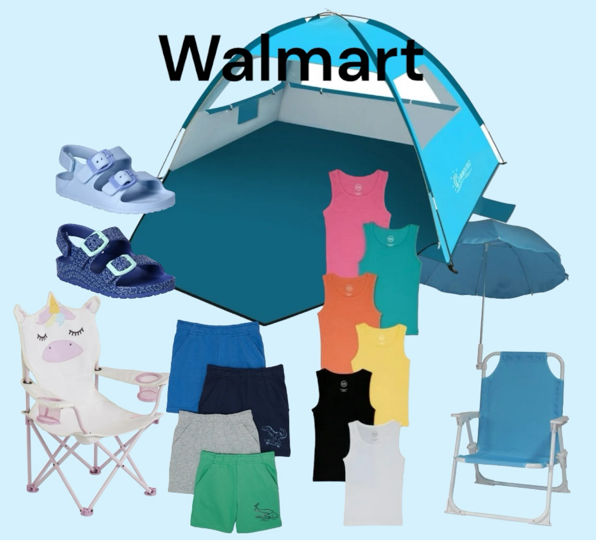 Summer savings for kids beach wear and gear !
Kids beach chair pop up tent tank top and shorts sets and sandals 

#LTKSeasonal #LTKswim #LTKkids