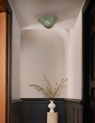 Radner Flush Mount Light, Goldenrod 16"Dia | Lulu and Georgia 